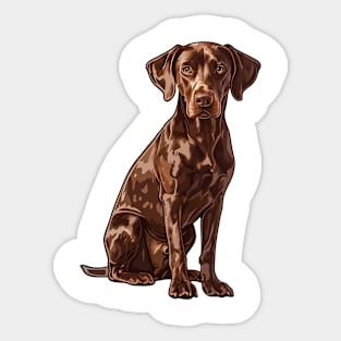 Valentine German Shepherd Shaped Chocolate Sticker